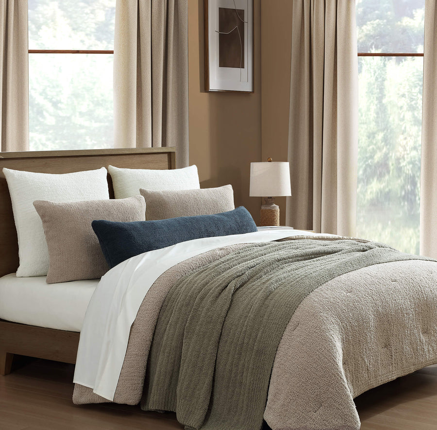 Snug Stitch Comforter Bundle Taupe