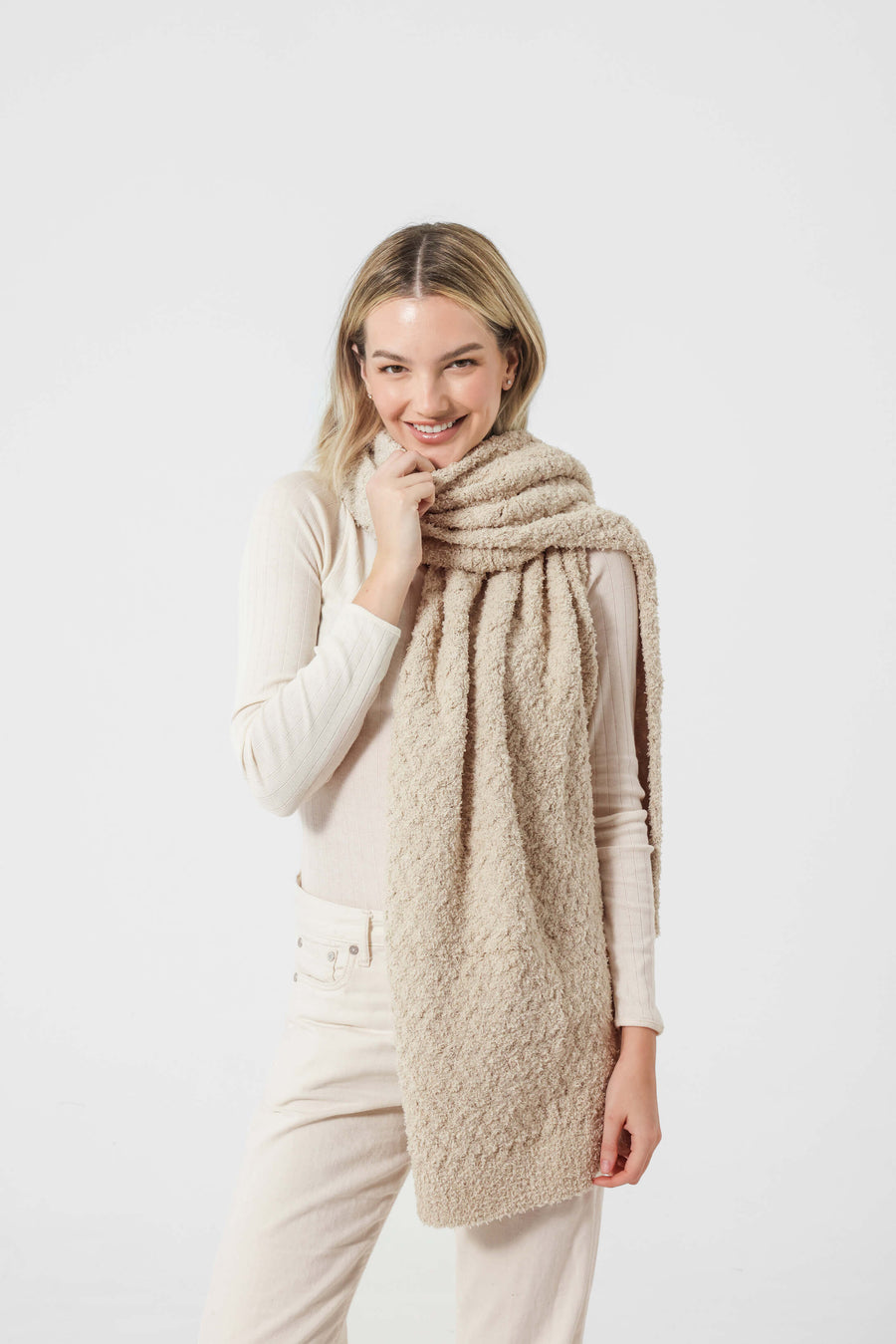 Snug Waffle Scarf Sahara Tan