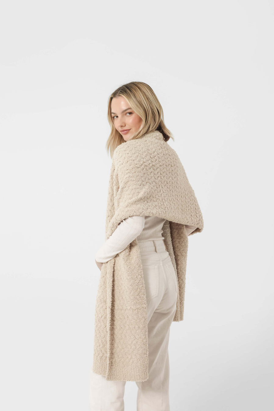 Snug Waffle Scarf Sahara Tan