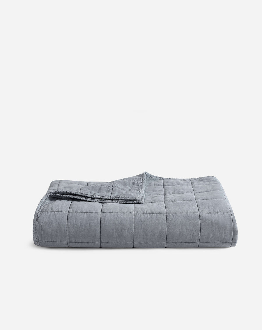 Stonewashed Lyocell Quilt Coal