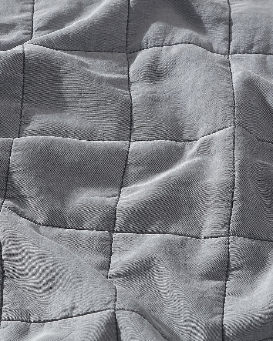 Stonewashed Lyocell Quilt Coal