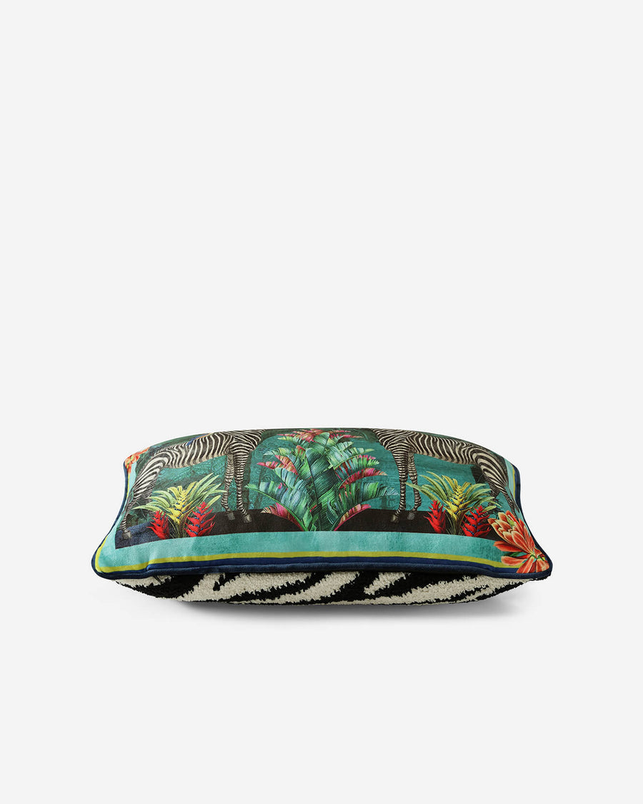 Vintage Zebra Lumbar Pillow Black - Turtledove