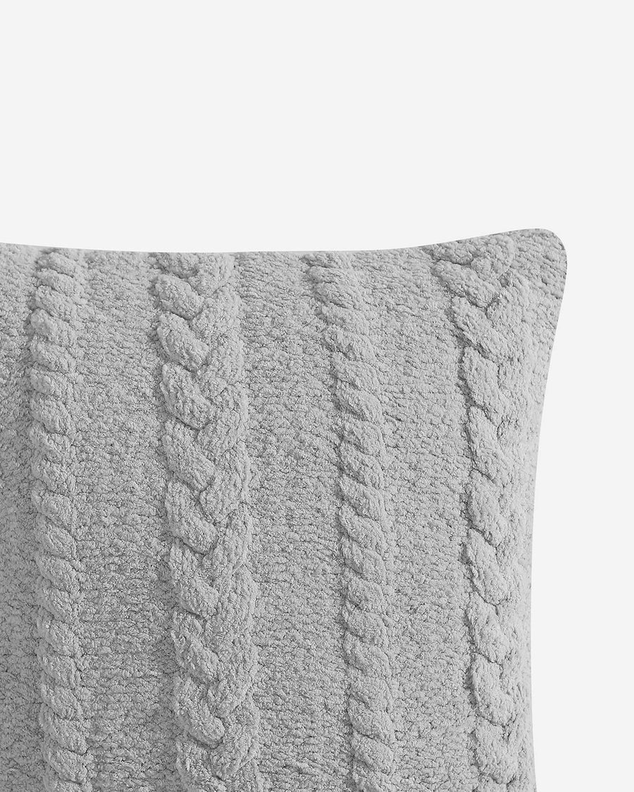 Braided Throw Pillow Cloud Gray