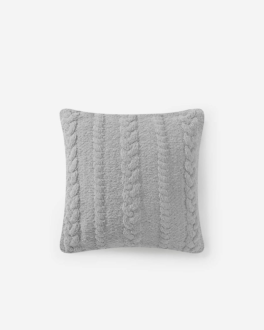 Braided Throw Pillow Cloud Gray