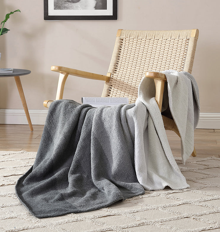 Ombre Lightweight Throw Granite