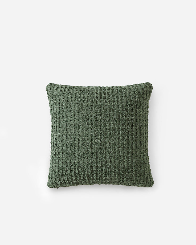 Snug Waffle Throw Pillow Moss