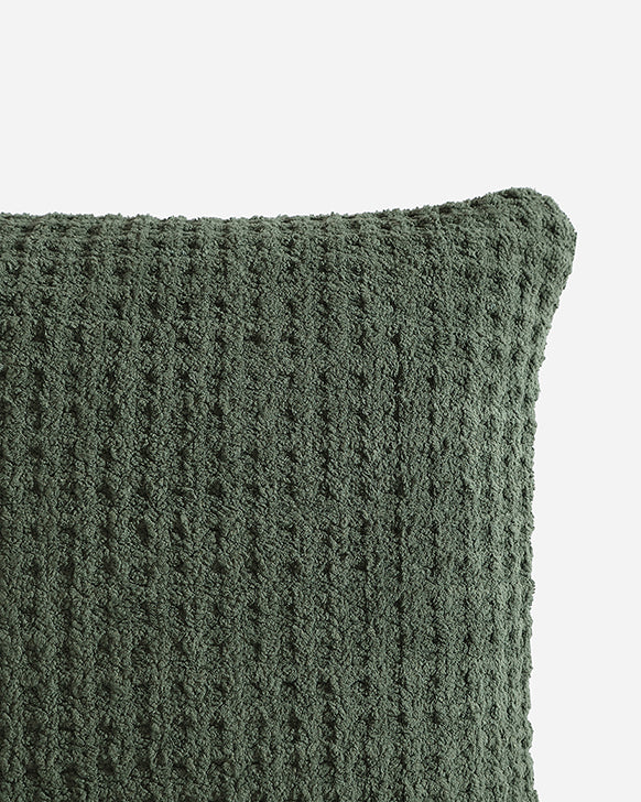 Snug Waffle Throw Pillow Moss