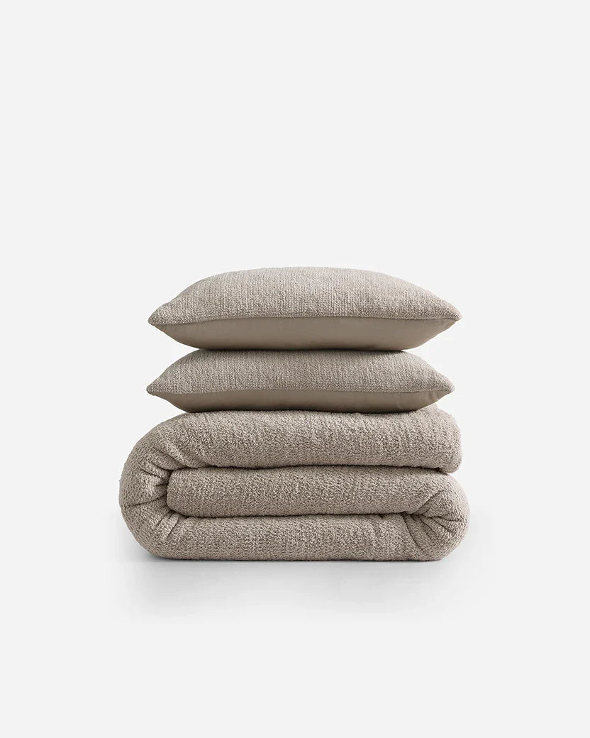 Snug Stitch Comforter Bundle Taupe