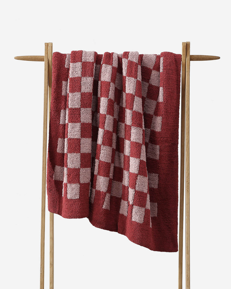 Checkerboard Throw Pomegranate - Rose