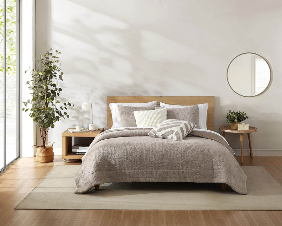 Snug Waffle Throw Pillow Off White
