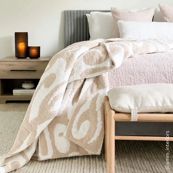 Casablanca Throw Sahara Tan - Off White