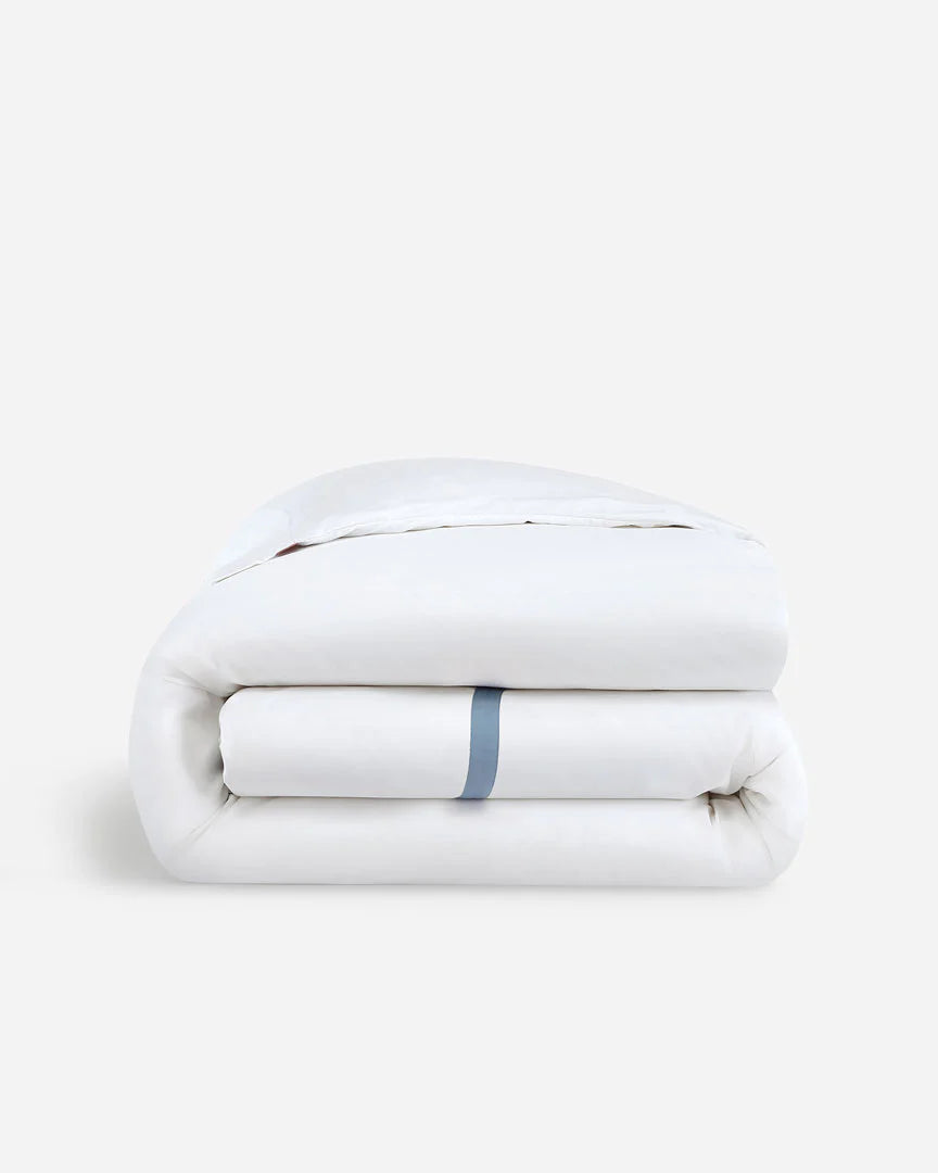 Frame Premium Bamboo Duvet Cover White - Denim