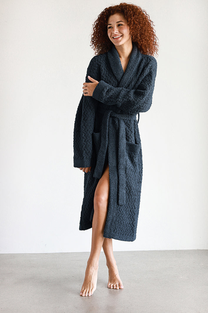 Snug Waffle Robe Midnight