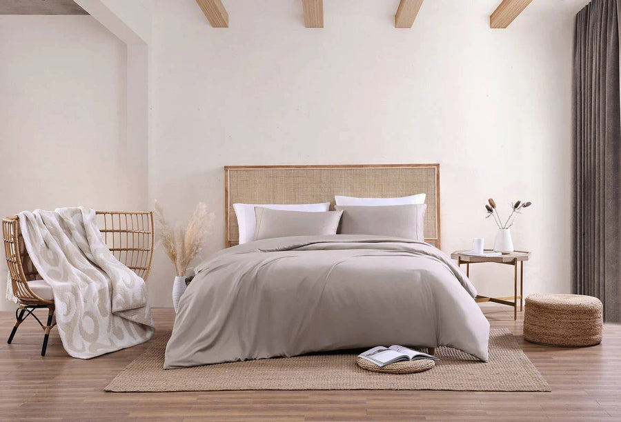 Natural Premium Bamboo Duvet Cover Taupe