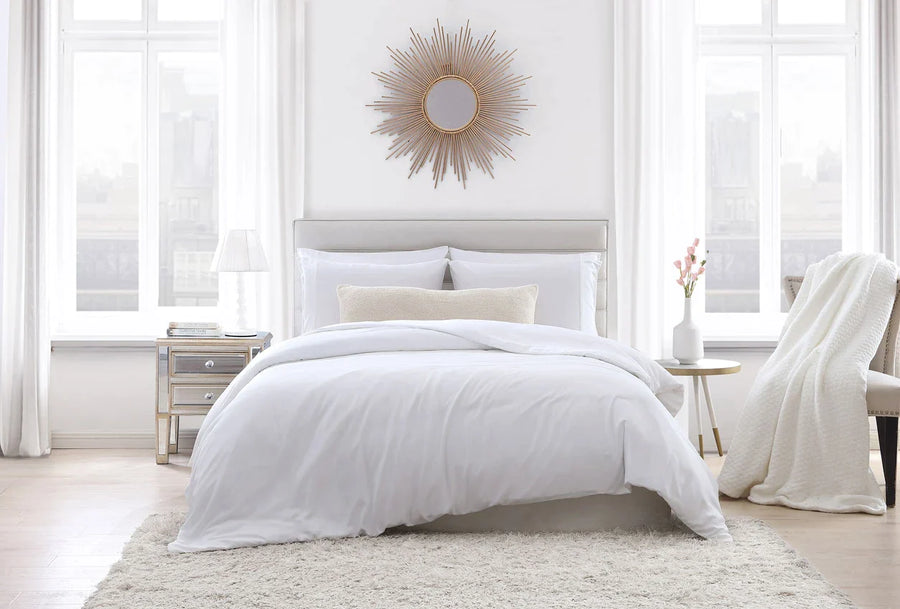 Natural Premium Bamboo Duvet Cover White