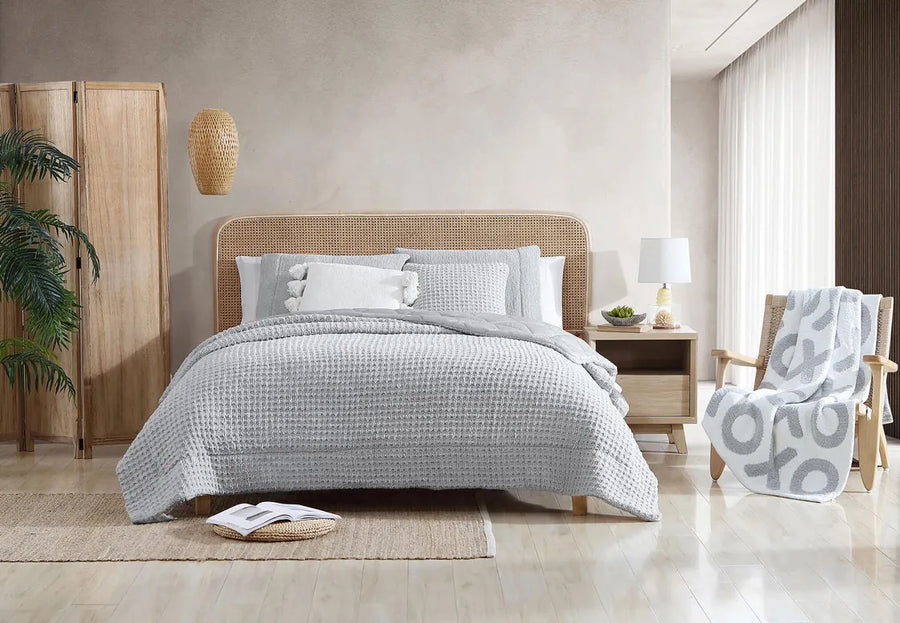 Snug Waffle Comforter Cloud Gray