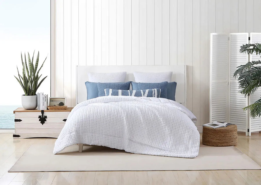 Snug Waffle Comforter Cloud Clear White