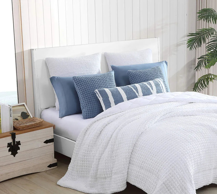 Snug Waffle Comforter Cloud Clear White