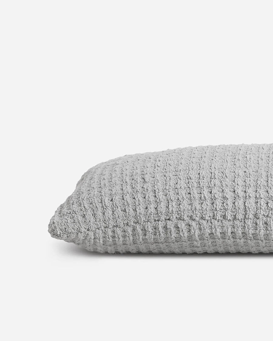 Snug Waffle Lumbar Pillow Cloud Gray