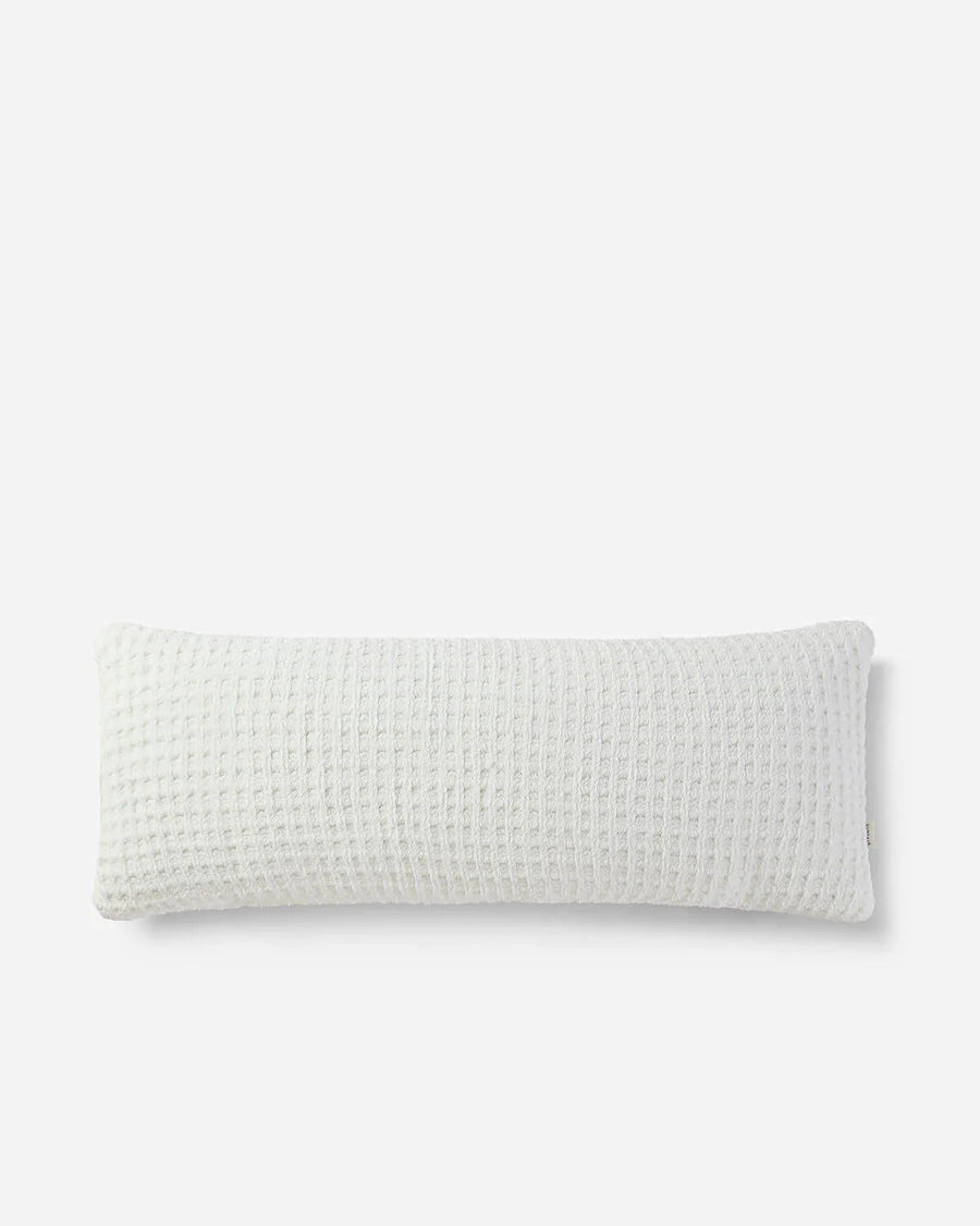 Snug Waffle Lumbar Pillow Off White