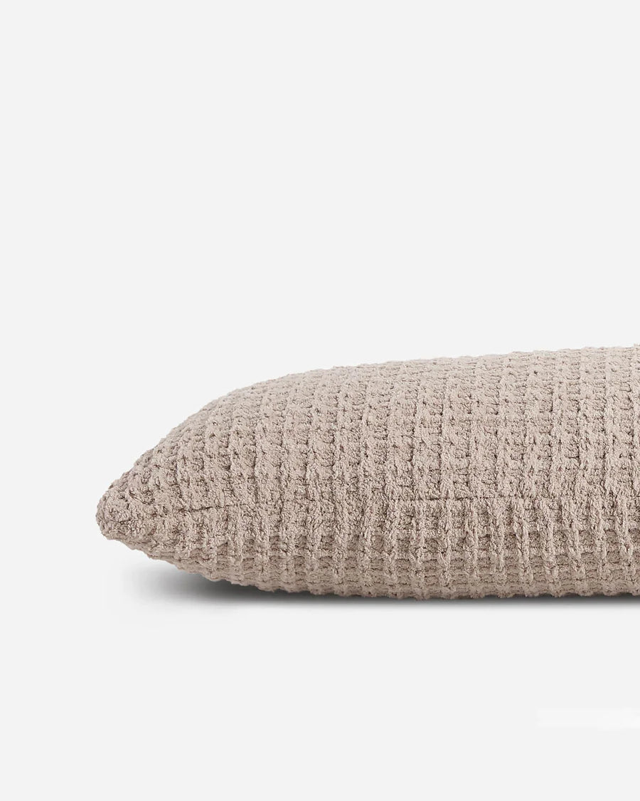 Snug Waffle Lumbar Pillow Taupe