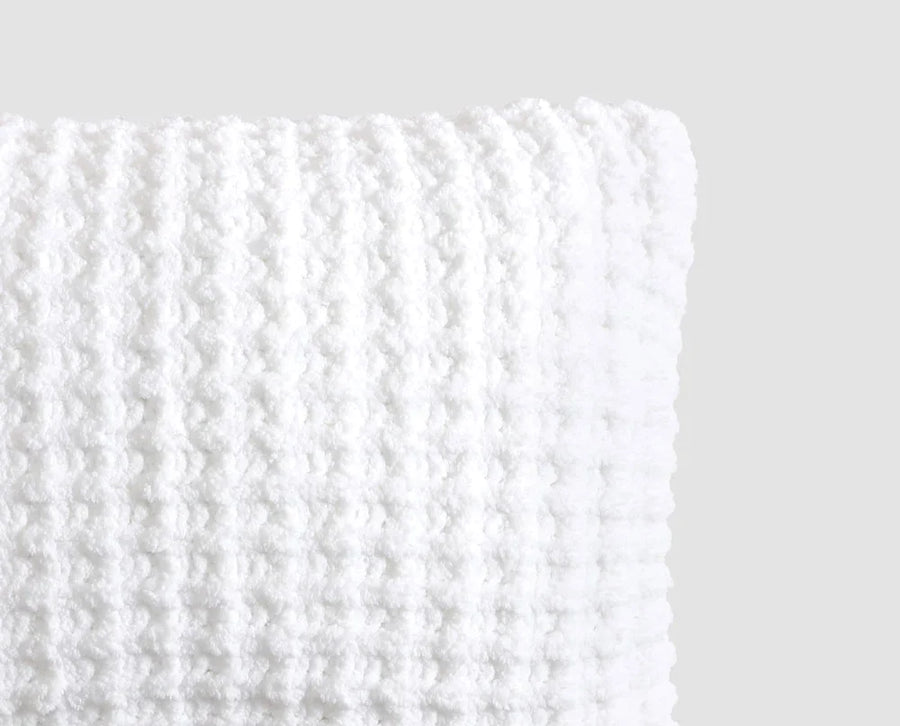 Snug Waffle Mini Pillow Clear White