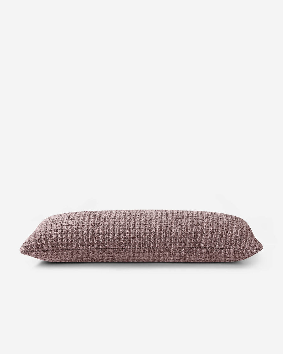 Snug Waffle Lumbar Pillow Rose