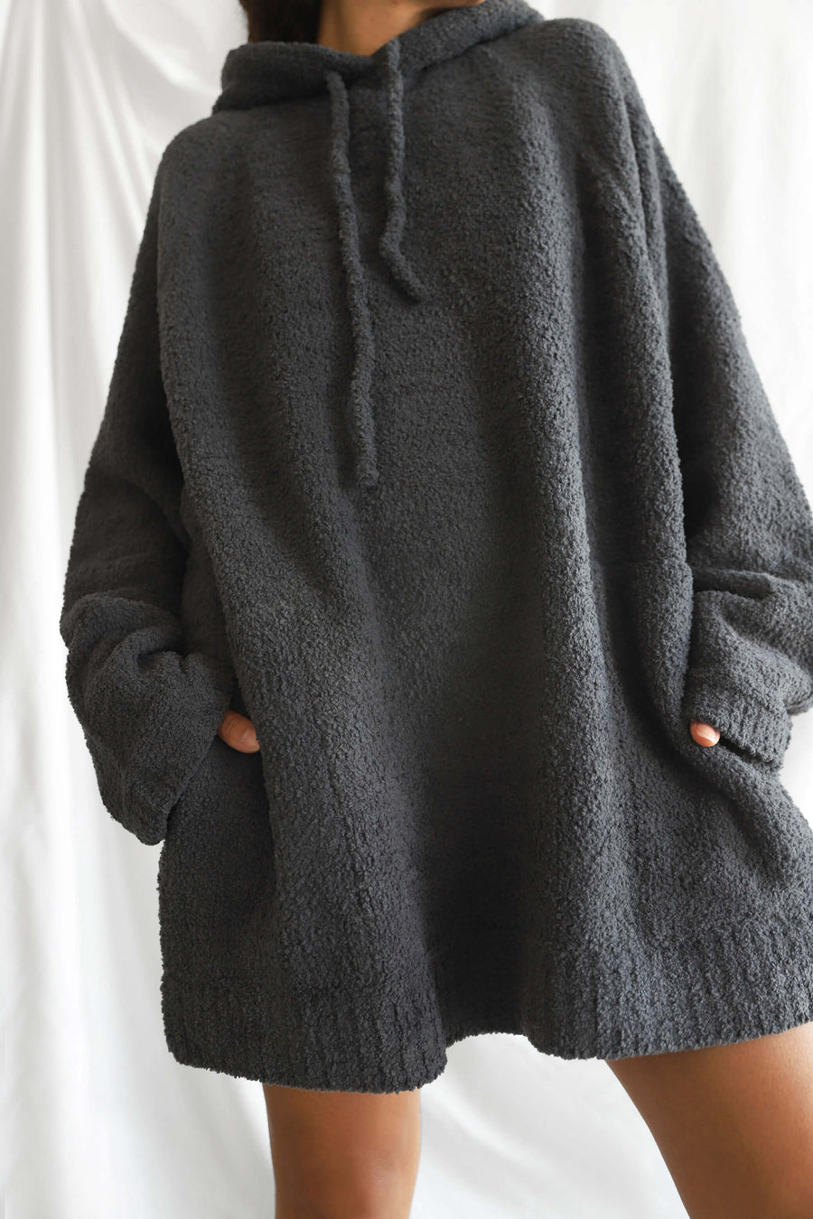 Coal Oversized Snug Blanket Teddy Hoodie