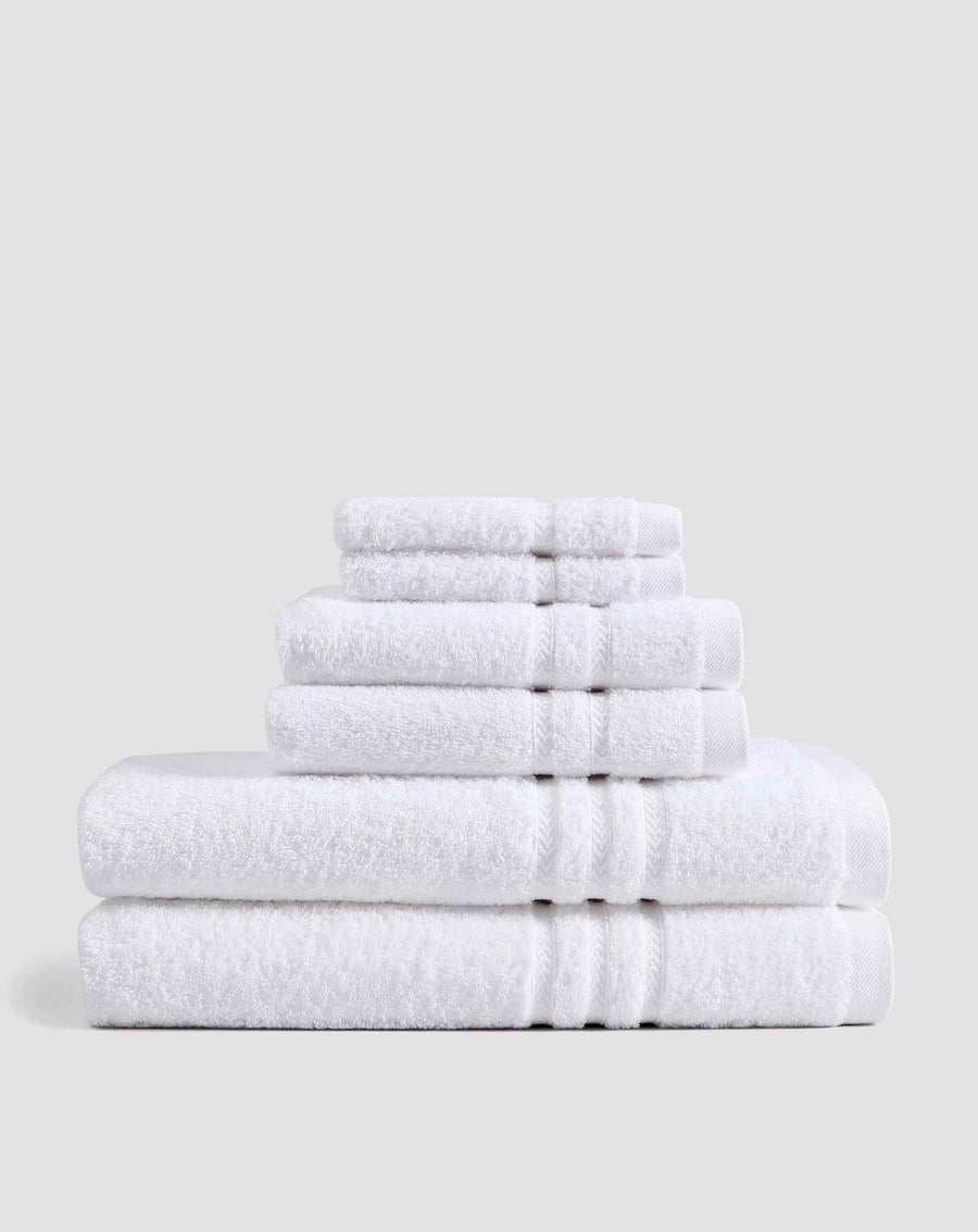 Plush Towel Set White