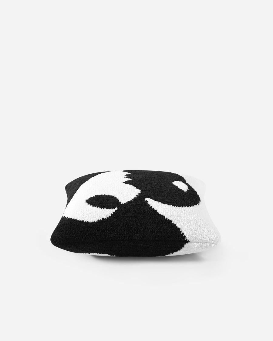 Faces II Throw Pillow Off White - Black