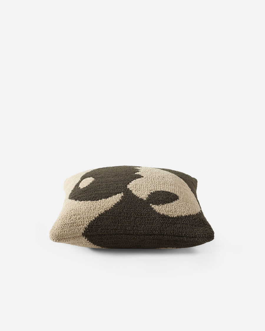 Faces II Throw Pillow Mocha - Biscotti