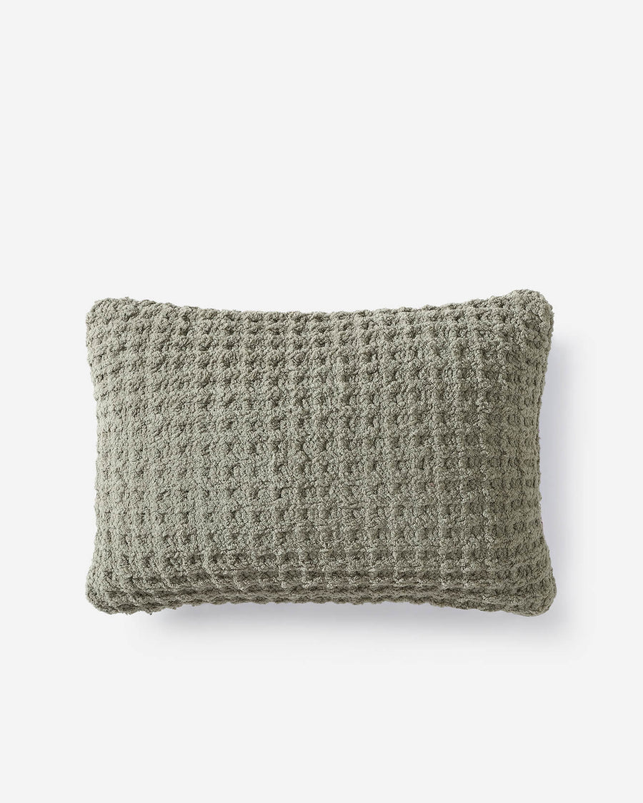 Snug Waffle Mini Pillow Boulder