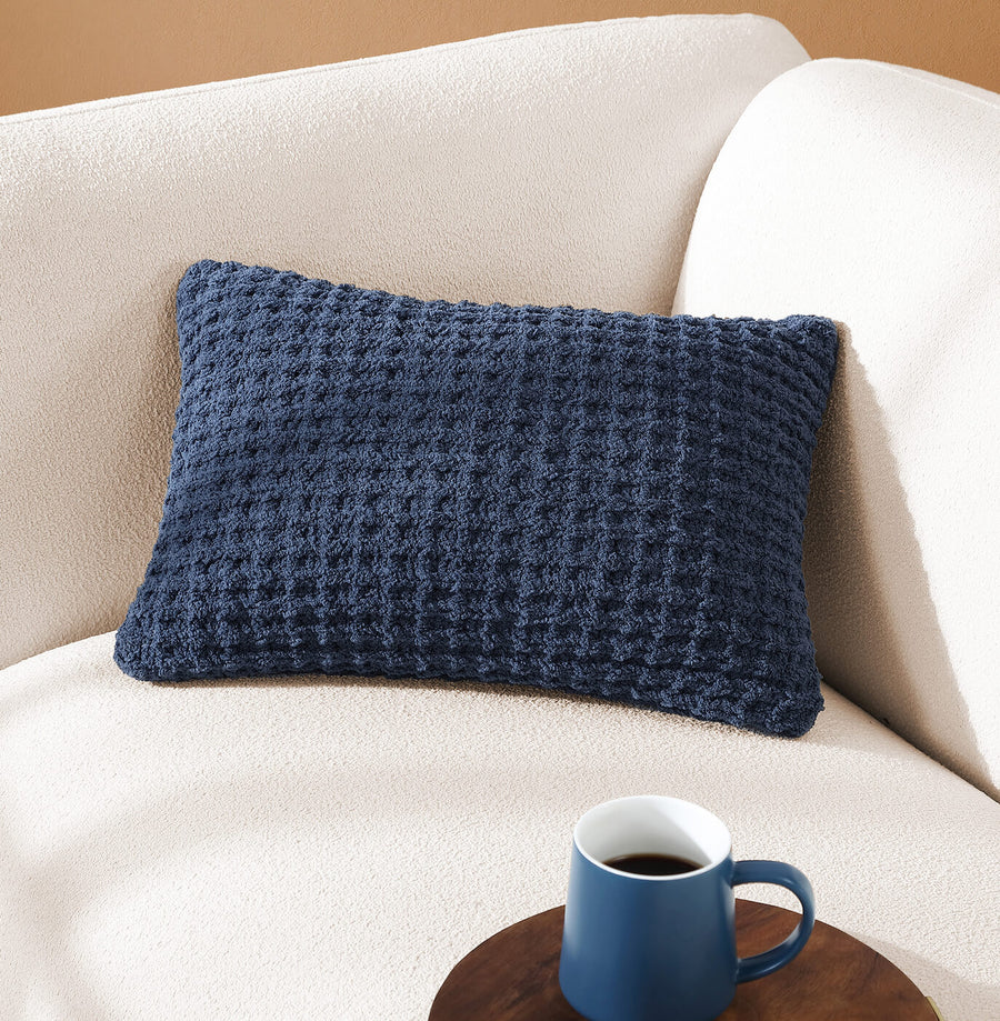 Snug Waffle Mini Pillow Midnight