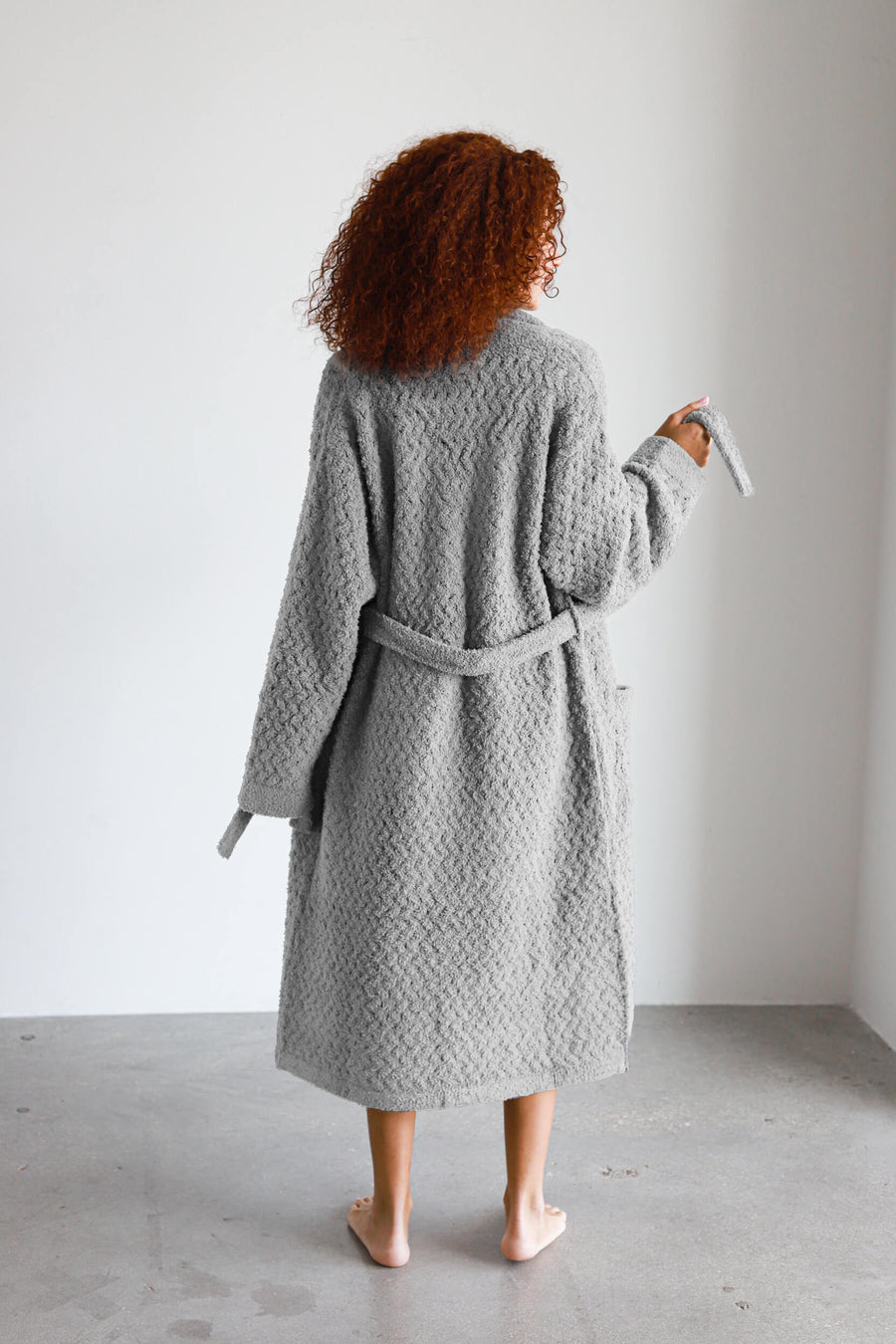 Snug Waffle Robe Cloud Gray