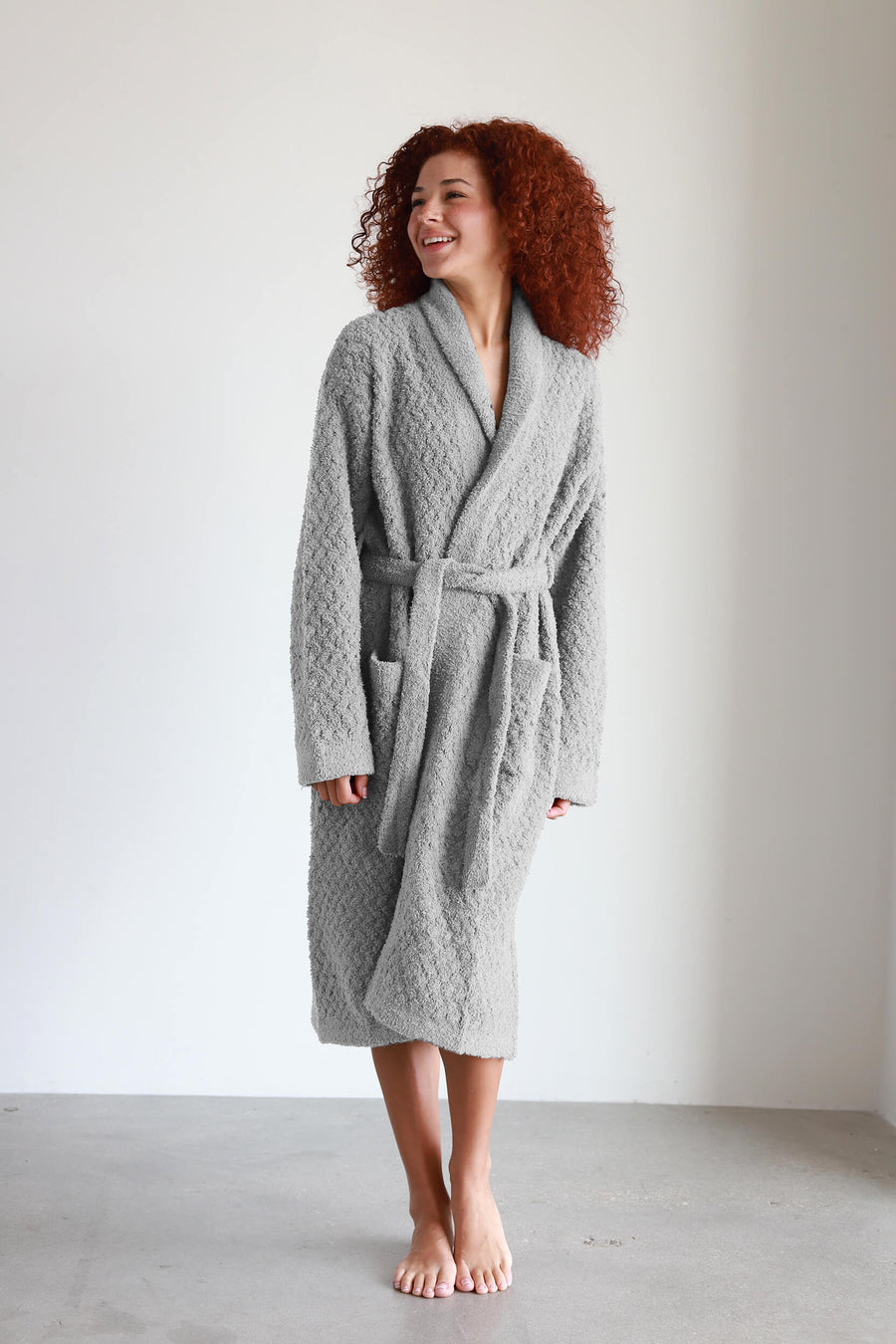 Snug Waffle Robe Cloud Gray