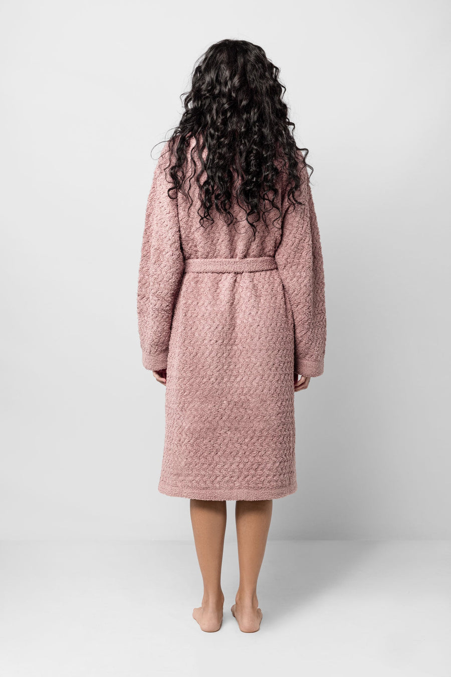 Snug Waffle Robe Rose