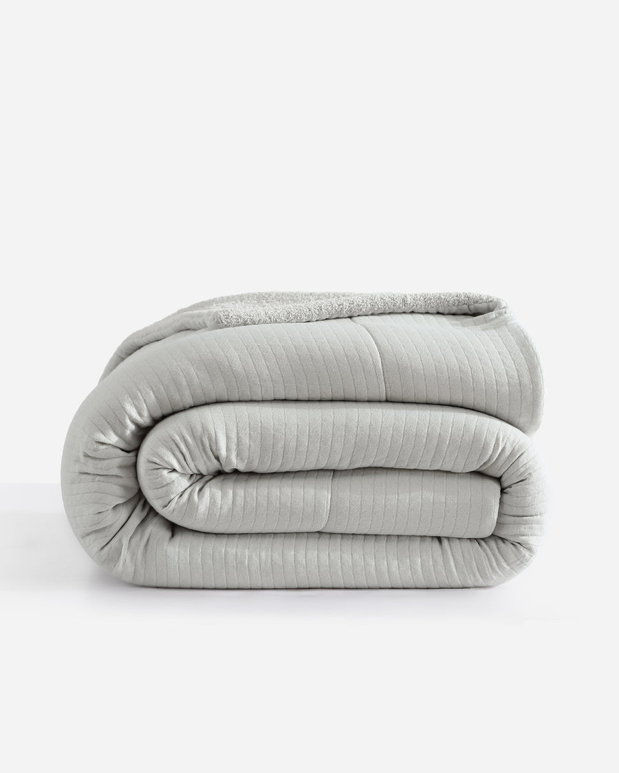 Herringbone Snug Coverlet Cloud Gray
