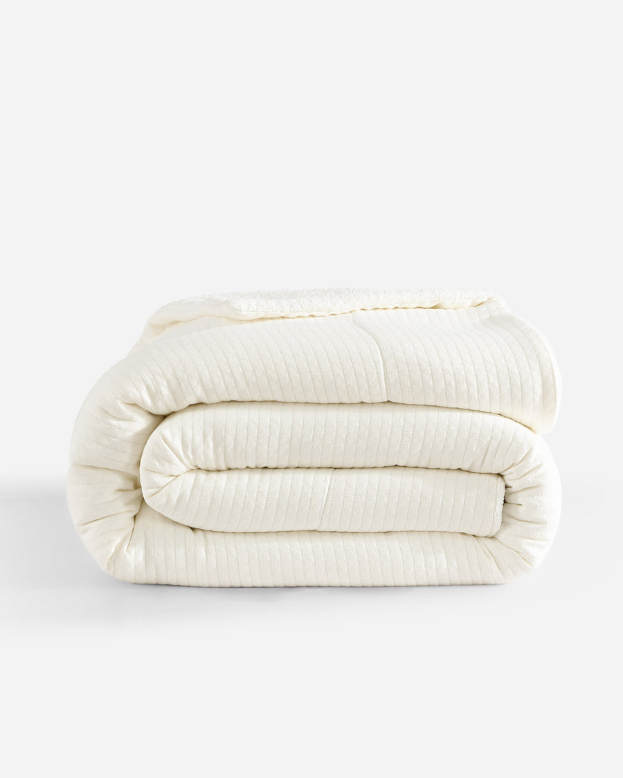 Herringbone Snug Coverlet Off White