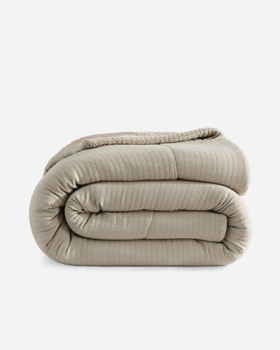 Herringbone Snug Coverlet Taupe