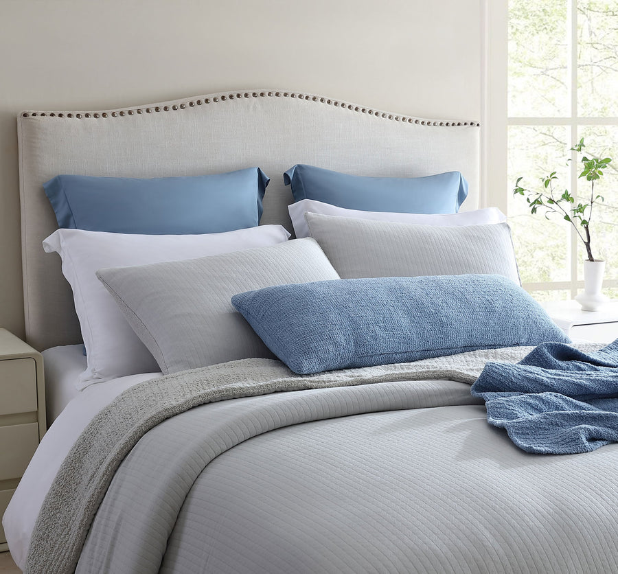Herringbone Snug Coverlet Cloud Gray