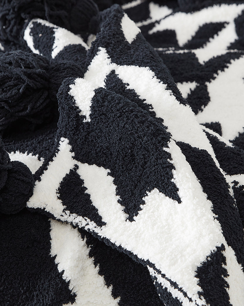 Secondary image of Houndstooth Pom Pom Throw