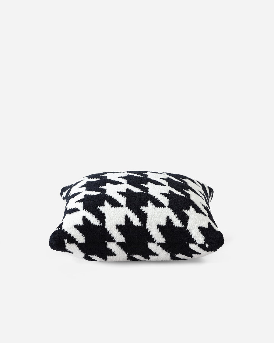 Black - Clear White Throw Pillow