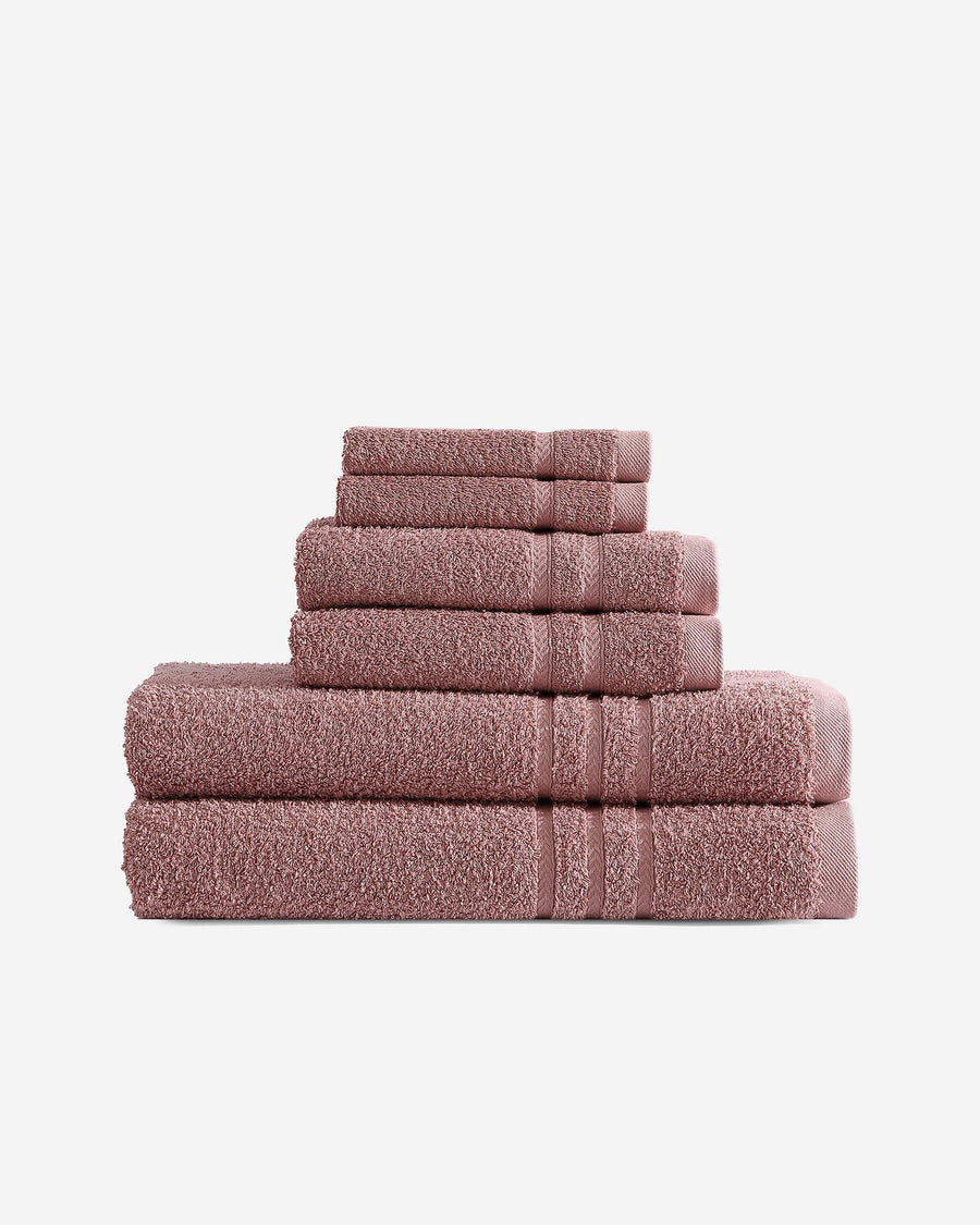 Plush Towel Set Antique Rose
