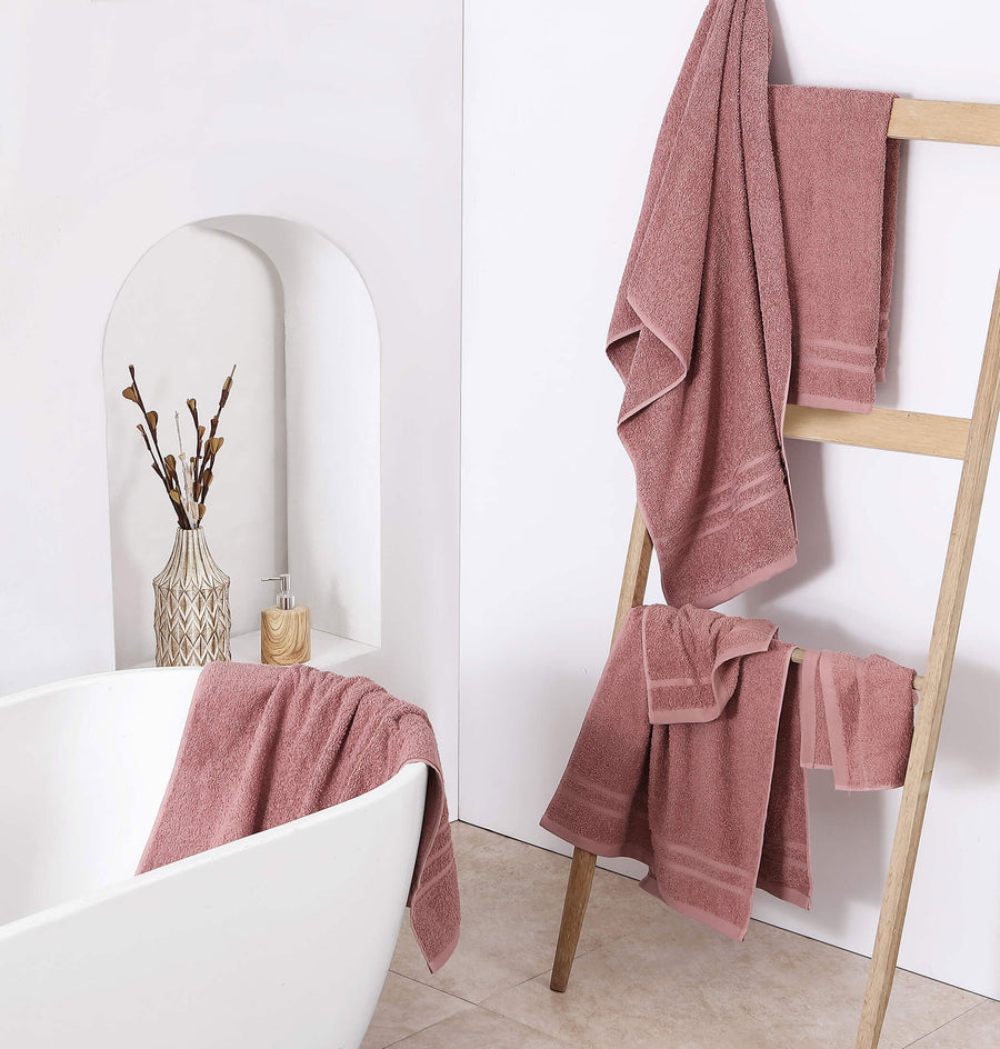 Plush Towel Set Antique Rose