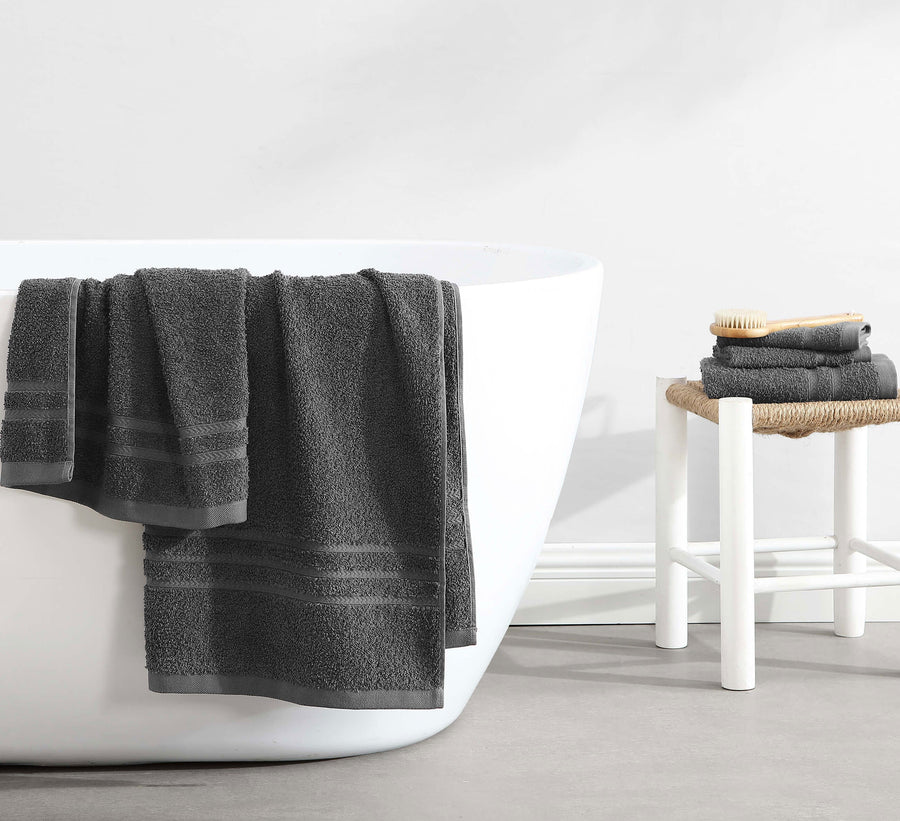 Plush Towel Set Charcoal