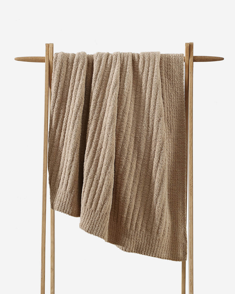 Ribbed Lightweight Throw Biscotti