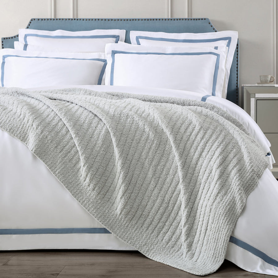 Ribbed Lightweight Throw Cloud Gray