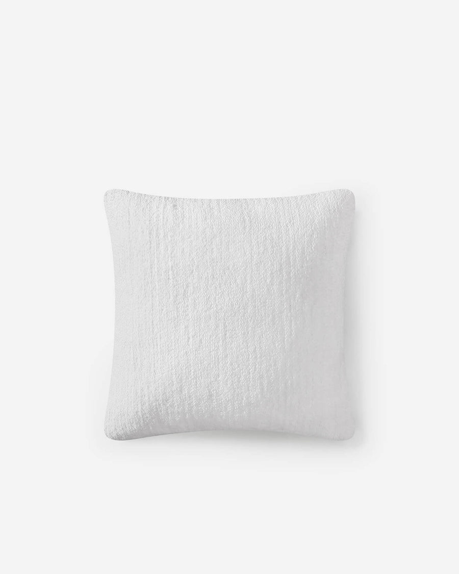 Snug Throw Pillow Clear White