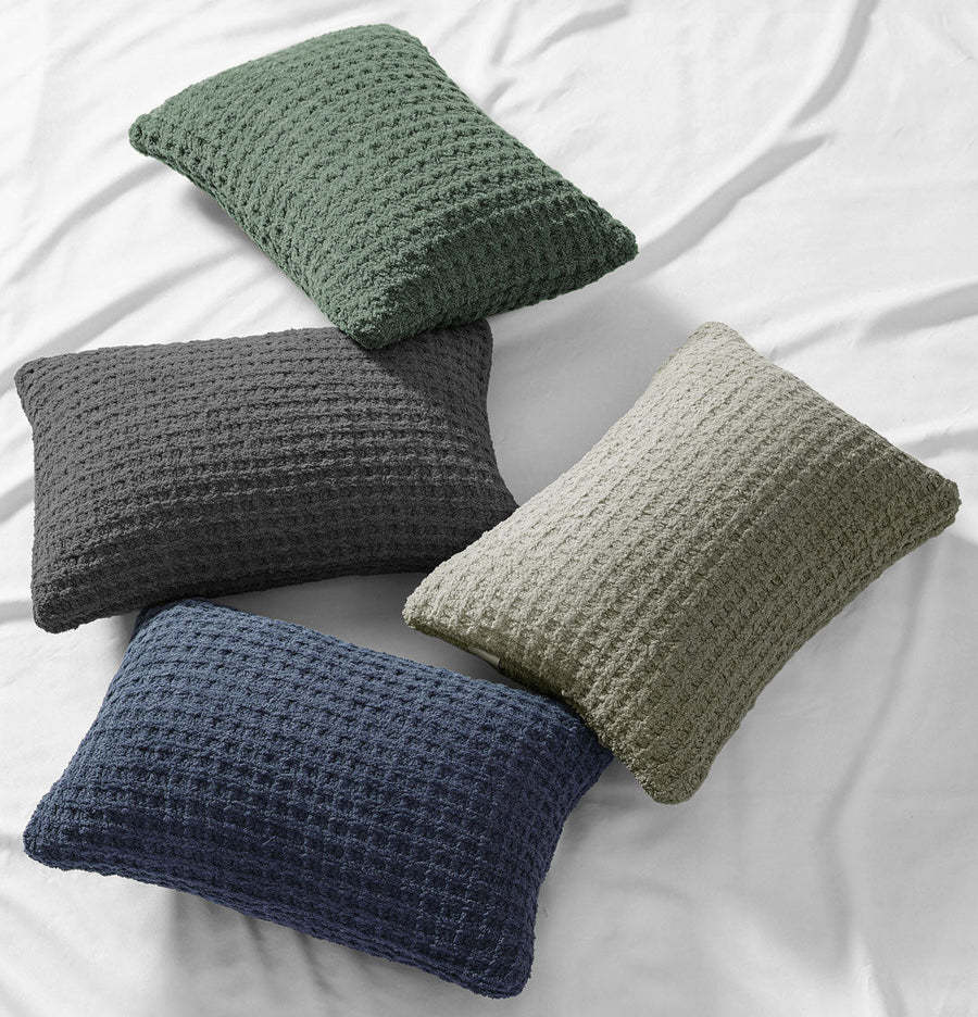 Snug Waffle Mini Pillow Granite