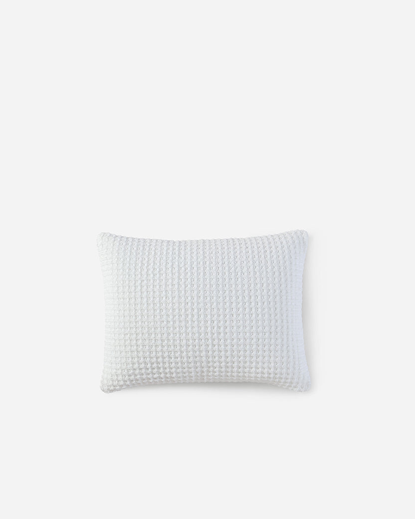 Snug Waffle + Bamboo Sham Set clear white